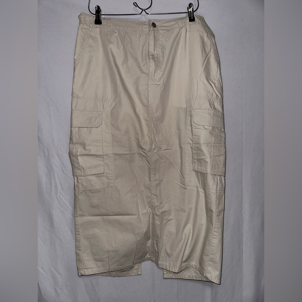 Tan Cargo Skirt